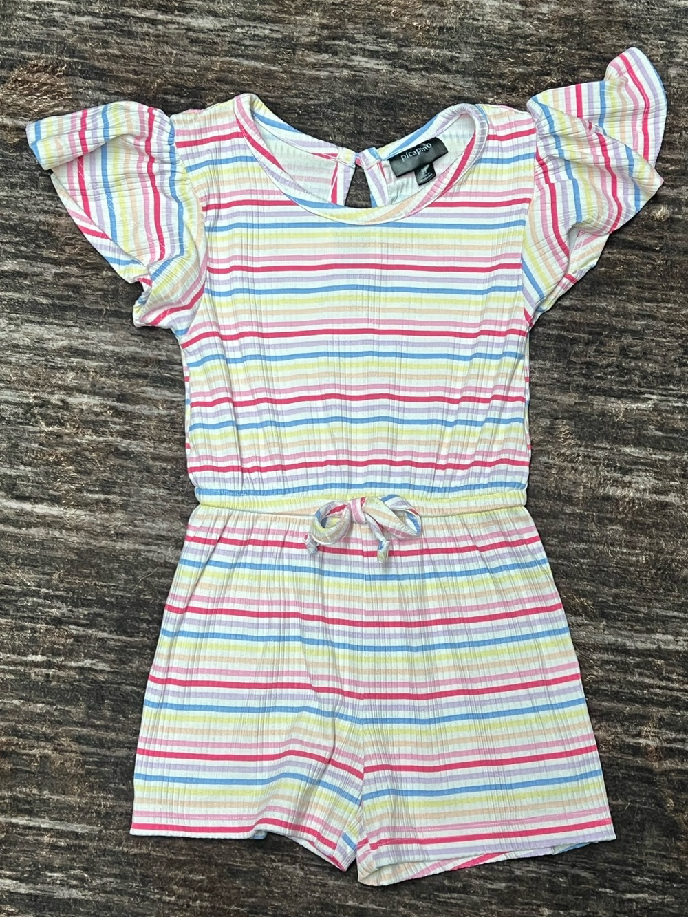 Girls’ Picapino Striped Short Romper